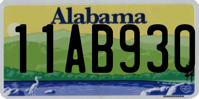 AL license plate 11AB930