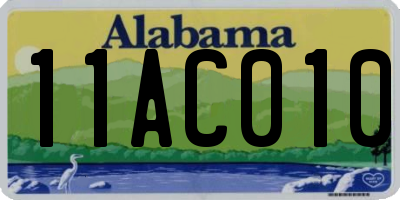 AL license plate 11AC010