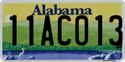 AL license plate 11AC013