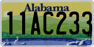 AL license plate 11AC233
