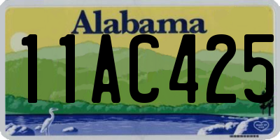 AL license plate 11AC425