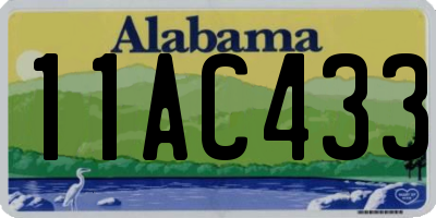 AL license plate 11AC433