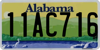 AL license plate 11AC716
