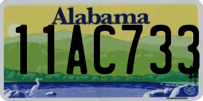 AL license plate 11AC733