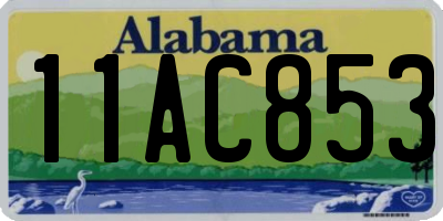 AL license plate 11AC853