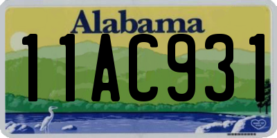 AL license plate 11AC931