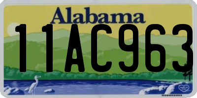 AL license plate 11AC963