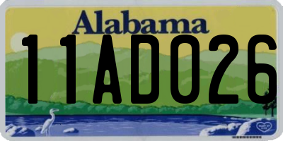 AL license plate 11AD026
