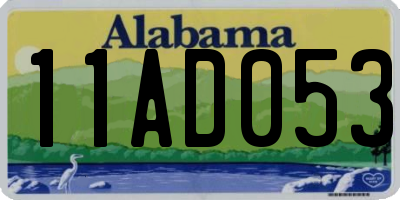 AL license plate 11AD053