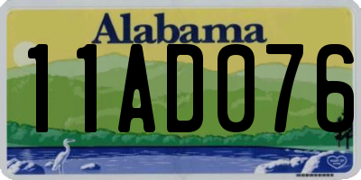 AL license plate 11AD076