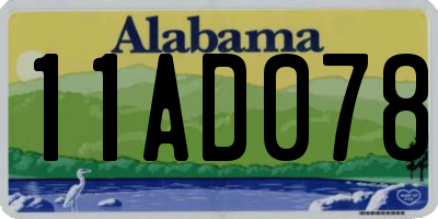 AL license plate 11AD078