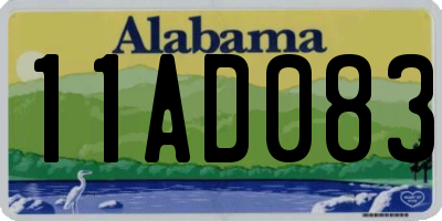 AL license plate 11AD083