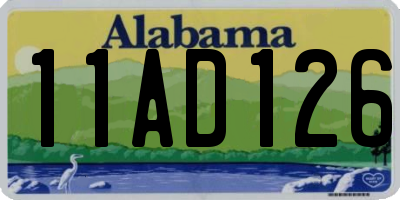 AL license plate 11AD126