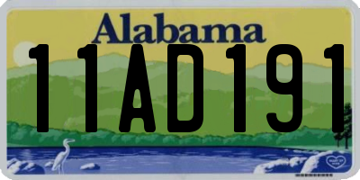 AL license plate 11AD191