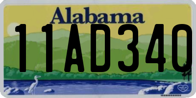 AL license plate 11AD340