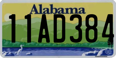 AL license plate 11AD384