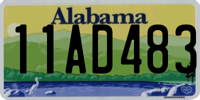 AL license plate 11AD483