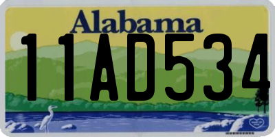 AL license plate 11AD534