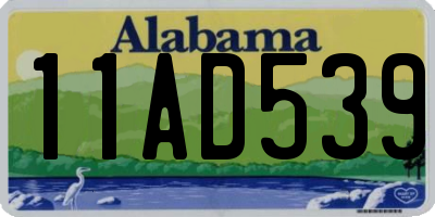 AL license plate 11AD539