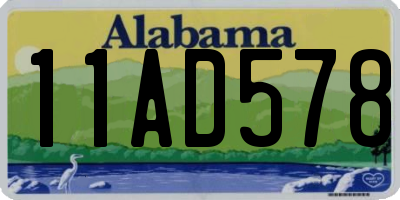 AL license plate 11AD578