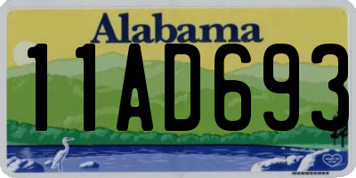 AL license plate 11AD693