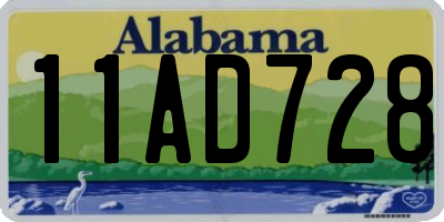 AL license plate 11AD728