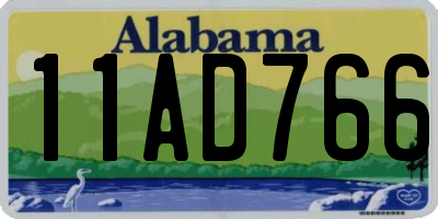 AL license plate 11AD766