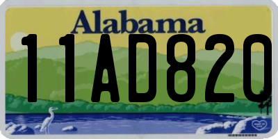 AL license plate 11AD820