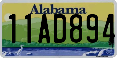 AL license plate 11AD894