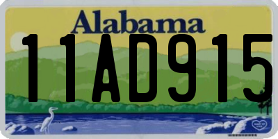 AL license plate 11AD915