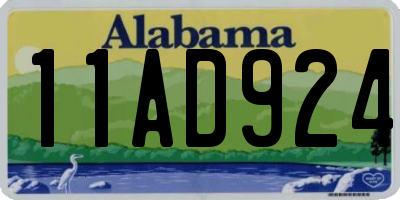 AL license plate 11AD924