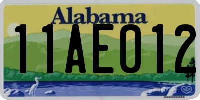AL license plate 11AE012