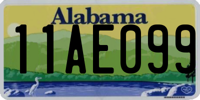 AL license plate 11AE099