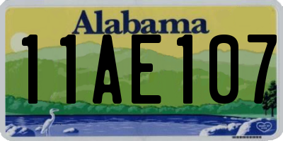 AL license plate 11AE107
