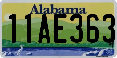 AL license plate 11AE363
