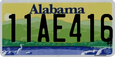 AL license plate 11AE416