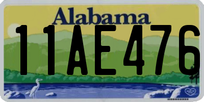 AL license plate 11AE476