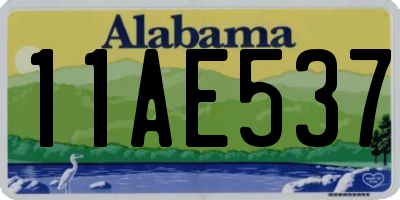 AL license plate 11AE537