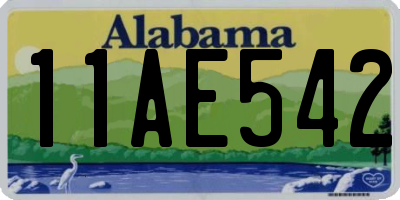 AL license plate 11AE542