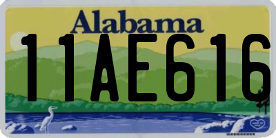 AL license plate 11AE616