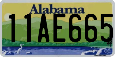 AL license plate 11AE665