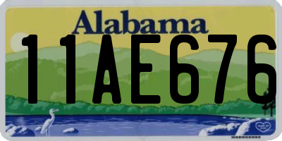 AL license plate 11AE676