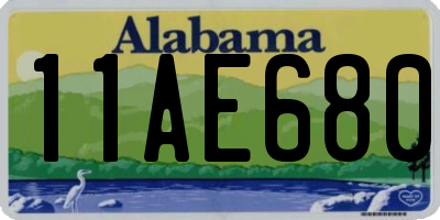 AL license plate 11AE680