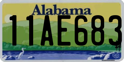 AL license plate 11AE683