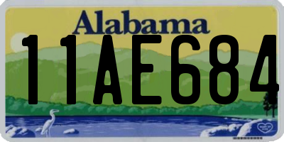 AL license plate 11AE684