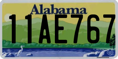 AL license plate 11AE767
