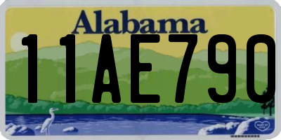 AL license plate 11AE790