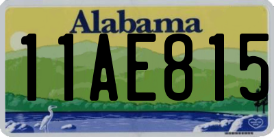 AL license plate 11AE815