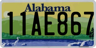 AL license plate 11AE867