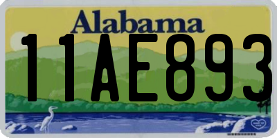 AL license plate 11AE893